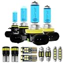 Headlight Bulbs Interior Light Kit Fit For Honda Accord 2013-2017, High Low Beam Light Bulb + Interior Bulbs Package + License Plate Lights, 6000K White Light, Pack of 16