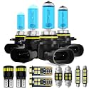 Headlight Bulbs Interior Light Kit Fit For Honda Accord 2003-2012 (Sedan), High Low Beam Light Bulb + Interior Bulbs Package + License Plate Lights, Pack of 18