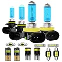 Headlight Bulbs + Interior Light Kit + License Plate Lights Fit For Toyota 4Runner 2010-2016, High Low Beam Light Bulb Combo, Super Bright 5500K High Performance Halogen Light Bulbs, 17PCS