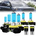 Headlight Bulbs License Plate Lights Fit For Ford Explorer 2021, 9005 High Beam + H11 Low Beam + H11 Fog Lights Halogen Bulb + License Plate Lights, Pack of 8