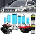 Headlight Bulbs License Plate Lights Fit For Hyundai Tucson 2019-2021, 9005 High Beam + H7 Low Beam + H11 Fog Lights Halogen Light Bulb + License Plate Lights, Pack of 8