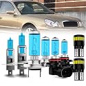 Headlight Bulbs License Plate Lights Fit For Hyundai Sonata 2002-2005, H1 High Beam + H7 Low Beam + 9006 Fog Lights Halogen Light Bulb + License Plate Lights, Pack of 8