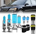 Headlight Bulbs License Plate Lights Fit For Hyundai Sonata 2006-2009, H1 High Beam + H7 Low Beam + 880 Fog Lights Halogen Light Bulb + License Plate Lights, Pack of 8