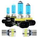 Headlight Bulbs License Plate Lights Fit For Honda Accord 2016-2018, 9005 High Beam + H11 Low Beam Halogen Bulb + License Plate Lights, 6000K White Light, Pack of 6