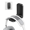 Headphone Stand, Sticky Headset Hanger - Lamicall Adhesive Headphone Holder Hook Mount, Headset Stand Holder Clip Under Desk, Earphone Clamp for Airpods Max, HyperX, Sony, Sennheiser, Black