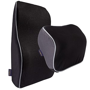 Headrest and back care support - Black