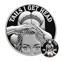Funny Heads and Tails Coin Lucky Token Double Side Challenge Coin Funny Prank Gifts for Valentines Funny Heads or Tails Coin Heads I Get Tail/Tails I Get Head(E)