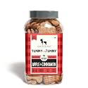 Yummy in My Tummy by HUFT Apple &amp; Cinnamon Dog Biscuits – 320 gm (Pack of 4) | Vegetarian Crunchy Treats for Puppies &amp; Adult Dogs | Made with Real Ingredients | Healthy Training Snack for All Breeds