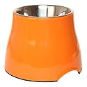 Heads Up For Tails Ears-Out Cocker Elevated Dog Bowl - Orange