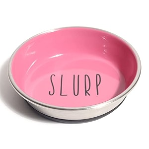 huft slurp kitten bowl  pink small  feeding bowl for kittens amp puppies  durable amp lightweight  easy to clean  ideal for food amp water for kittens daily use