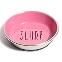 HUFT Slurp Kitten Bowl – Pink, Small | Feeding Bowl for Kittens &amp; Puppies | Durable &amp; Lightweight | Easy to Clean | Ideal for Food &amp; Water for Kittens Daily Use