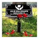 Headstones for grave markers for cemetery for humans，Memorial plaques for outdoors，Granite headstone for loved ones outside,Tombstones for graves，personalized garden stone with Photo (Text version)