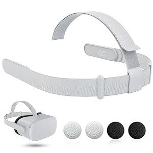 head strap for oculus quest 2 headset original replacement head strap compatible with meta quest 2 headstrap with 4 pcs controller thumb grip caps