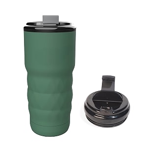 headway java insulated tumbler  stainless steel thermos flask  flip open lid  coffee mug travel  coffee mug  tumbler for office  meridian green  600 ml