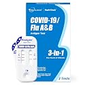 Healgen Rapid Check COVID-19, Flu A&B Antigen Test Kit, The First FDA Authorized OTC 3-in-1 Flu & COVID Home Test, Easy to Read Dual Windows, Results in 15 Mins, 2 Test