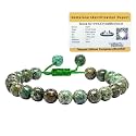 Crystal Heaven Certified African Turquoise Bracelet for Women Men with Healing Crystal and Reiki Stone - Beautiful Gemstone Adjustable Beaded Bracelet for Balance, Harmony &amp; Positive Energy