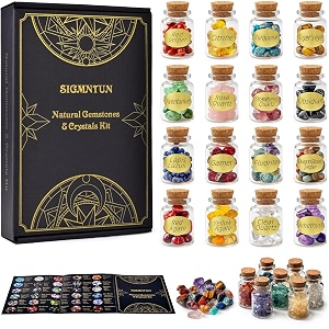 Healing Crystals in Jars 16 PCS Christmas
