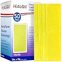 HEALQU Medical Xeroform Petrolatum Dressing - Non-Adherent Gauze Pad for Low Exudating Wounds - Soft Mesh Gauze Patch Sterile for Wound Care Lacerations, Burns & Skin Grafts (5"x9" (50 Pack))