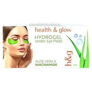 health amp glow hydrogel under eye pads with niacinamide 60n reduces dark circles amp puffiness aloe vera