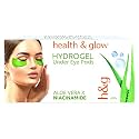 Health &amp; Glow Hydrogel Under Eye Pads With Niacinamide 60N, Reduces Dark Circles &amp; Puffiness (Aloe Vera)