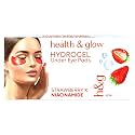 Health & Glow Hydrogel Under Eye Pads With Niacinamide 60N, Reduces Dark Circles & Puffiness (Strawberry)