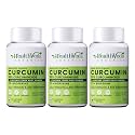 Health Veda Organics Curcumin C3 + Bioperine 1310 Mg Supplement | Supports Joint & Muscle Health | Better Absorption and Boost Immunity For Men & Women (180 Veg Capsules)