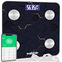 Healthgenie Advanced BMI Weight Scale,Body Fat Analyzer With Smart Circut For Longer Battery, Sync With App, 18 Body Metrics Weighing Machine (3D Nexus)1 YR Warranty,Free Assorted MeasuringTape