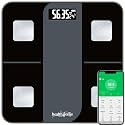 Healthgenie Smart BMI Weight Machine for Body Weight with 18 Body Parameters Sync with Mobile App, Body fat Analyzer Machine with 2 Yrs Warranty Bluetooth Weighing Machine Grey Divine (HB-411)