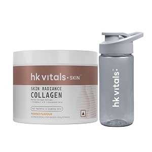 hk vitals skin radiance marine collagen supplement mango 100g  sipper