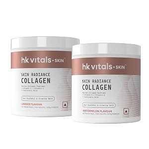hk vitals skin radiance marine collagen orange  watermelon 2 x 200g