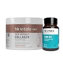 hk vitals Skin Radiance Marine Collagen, Orange, 100g + Fish Oil