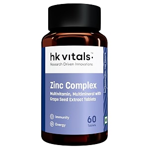 hk vitals zinc supplements 60 tablets