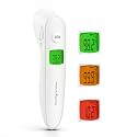 HealthSense Thermometer For Fever, Digital Infrared Forehead Thermometer for Baby Home with German Sensor, Blue Dot Technology, Tri-Color Backlight & 1 Year Warranty, Accu-Scan LFR30B (White).