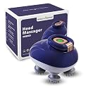 HealthSense Rechargeable Head Massager Machine with 96 Silicone Points | Red Light Therapy | 3 Speed Modes | Detachable Heads | Hair Growth, Deep Scalp Massage, Pain Relief & Relaxation HM 240 (Blue)