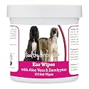 Healthy Breeds Afghan Hound Ear Cleaning Wipes with Aloe &amp; Eucalyptus for Dogs 100 Count