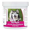 Healthy Breeds Alaskan Malamute Ear Cleaning Wipes with Aloe &amp; Eucalyptus for Dogs 100 Count