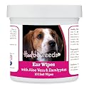 Healthy Breeds American English Coonhound Ear Cleaning Wipes with Aloe &amp; Eucalyptus for Dogs 100 Count