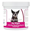 Healthy Breeds Australian Cattle Dog Ear Cleaning Wipes with Aloe &amp; Eucalyptus for Dogs 100 Count