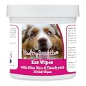 Healthy Breeds Australian Shepherd Ear Cleaning Wipes with Aloe &amp; Eucalyptus for Dogs 100 Count