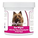 Healthy Breeds Australian Terrier Ear Cleaning Wipes with Aloe &amp; Eucalyptus for Dogs 100 Count