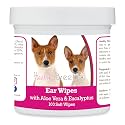 Healthy Breeds Basenji Ear Cleaning Wipes with Aloe &amp; Eucalyptus for Dogs 100 Count