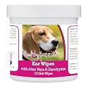 Healthy Breeds Beagle Ear Cleaning Wipes with Aloe &amp; Eucalyptus for Dogs 100 Count