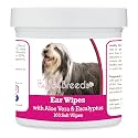 Healthy Breeds Bearded Collie Ear Cleaning Wipes with Aloe &amp; Eucalyptus for Dogs 100 Count