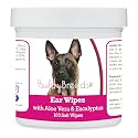 Healthy Breeds Belgian Malinois Ear Cleaning Wipes with Aloe &amp; Eucalyptus for Dogs 100 Count