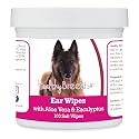 Healthy Breeds Belgian Tervuren Ear Cleaning Wipes with Aloe &amp; Eucalyptus for Dogs 100 Count