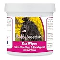 Healthy Breeds Bergamasco Ear Cleaning Wipes with Aloe &amp; Eucalyptus for Dogs 100 Count