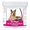 Healthy Breeds Berger Picard Ear Cleaning Wipes with Aloe & Eucalyptus for Dogs 100 Count