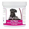 Healthy Breeds Black Russian Terrier Ear Cleaning Wipes with Aloe &amp; Eucalyptus for Dogs 100 Count