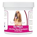 Healthy Breeds Bloodhound Ear Cleaning Wipes with Aloe &amp; Eucalyptus for Dogs 100 Count