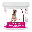 Healthy Breeds Border Terrier Ear Cleaning Wipes with Aloe & Eucalyptus for Dogs 100 Count